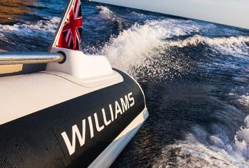 Williams logo on tube of jet tender